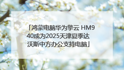鸿蒙电脑华为擎云 HM940成为2025天津夏季达沃斯中方办公支持电脑
